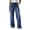 19# Dark Blue, variant on Cyglowse Mid Rise Straight Leg Jeans for Women Multi Pocket Stretchy Baggy Boyfriend Jeans Trendy Sky Blue M