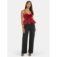 thumbnail image 2 of Madden NYC Women's Sleeveless Velour Bubble Hem Top, Sizes XXS-XXL, 2 of 5