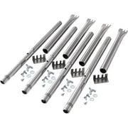 Set of 4 Adjustable Length BBQ Gas Grill Parts Replacement Stainless Steel Tube Burners (1/2 inch diameter) for Gas Grill Models from Charbroil, Kenmore, Nexgrill, Master Forge and Others