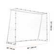 thumbnail image 5 of VEVOR Soccer Rebound Trainer, 8x6FT Iron Soccer Training Equipment, Sports Football Rebounder Wall with Double-Sided Rebounding Net & Goal, Perfect for Backyard Practicing, Solo Training, Passing, 5 of 9