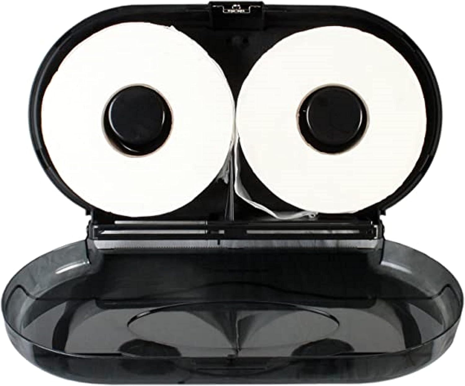 TrueCraftware- 19" x 5" x 12-1/4" Twin Jumbo Toilet Paper Dispenser with 2-3/4" Center Core and fits 9" Toilet Paper Roll- Comercial Hand Towel Dispenser Towel Holder for Bathroom Kitchen Office