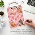 thumbnail image 3 of FORMRS Acrylic Clipboard with Low Profile Clip Standard A4 Letter Size, 12.5" x 9", Gingerbread Houses, 3 of 8