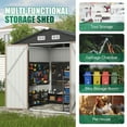 thumbnail image 3 of Clouddwell 7.5x5 ft. Outdoor Storage Shed, Brown Metal Garden Shed with Double Lockable Doors for Backyard, Patio, 3 of 8
