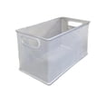 thumbnail image 3 of Caja organizadora para guardar CD con asas y cesta de malla metálica multifunción. Plata, 3 of 8