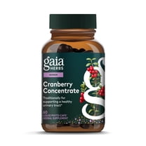 Gaia Herbs Cranberry Concentrate - Traditionally for Helping to Maintain Urinary Tract Health* - Made with Cranberry Fruit Juice Extract - 60 Vegan Liquid Phyto-Caps (60 Servings)