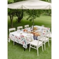 thumbnail image 3 of Easter Outdoor Tablecloth - 60x102 Inch Rectangle Dining Table Cover, Spring Flowers Wreath Rabbit Budding Florals Waterproof Outdoor Table Cloth with Umbrella Hole & Zipper for Picnic/Patio/Party, 3 of 7