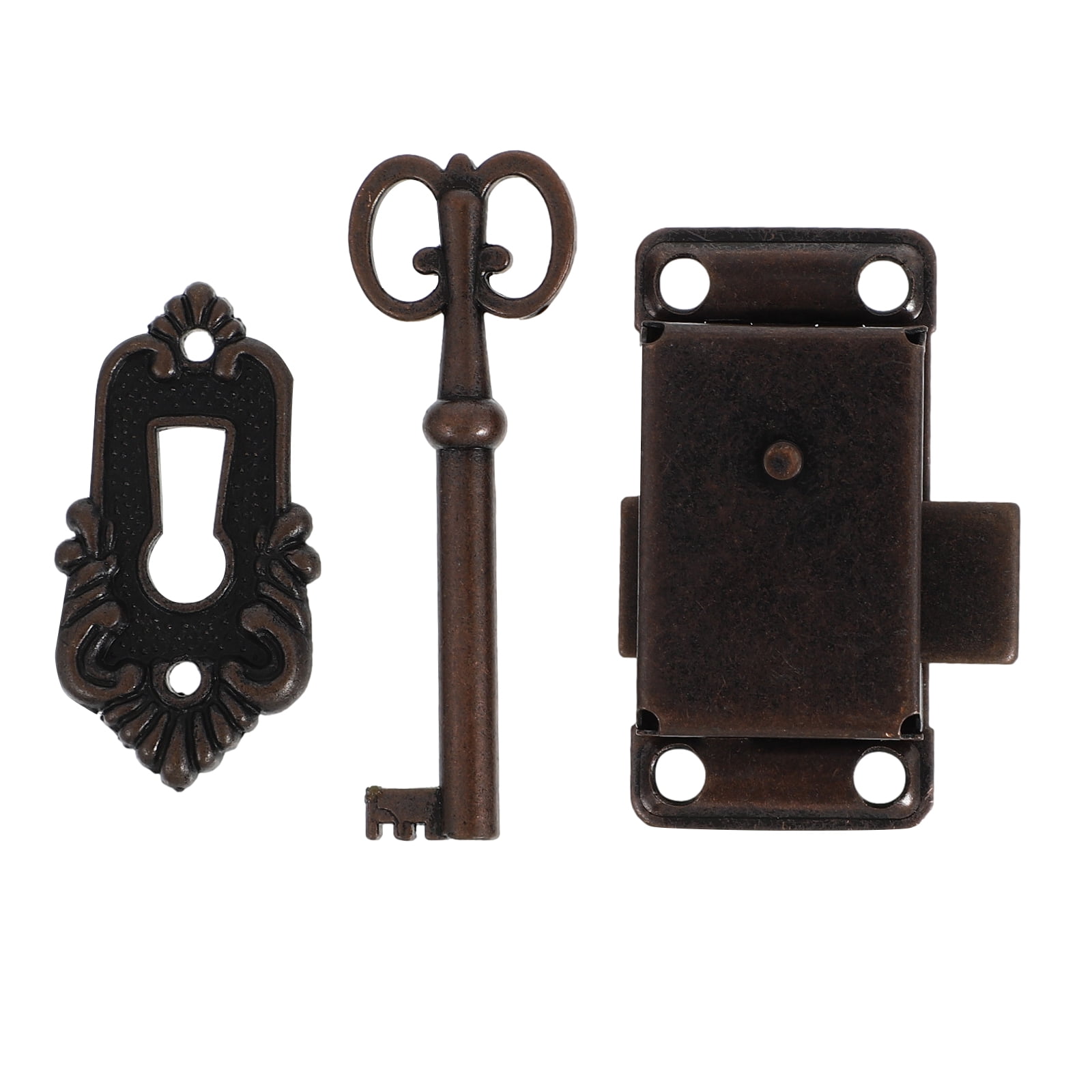 2 Sets Vintage Locks Antique Jewelry Box Latches Decorative