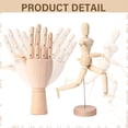 thumbnail image 3 of 6Pack Artist Wooden Mannequin,4.5/5.5/8/12Inch Drawing Figure Model Wooden Hand Model 7Inch Left and Right Hand Model, 3 of 6