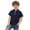 Black, variant on Avtoify Children's Printed Lapel Button Short Sleeve Pullover Summer Kids Shirt