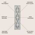 thumbnail image 3 of JONATHAN Y WASHABLE 2 x 8 Runner Rug, Bausch Bohemian Distressed Chenille - Dark Gray/Yellow, WSH201C-28, 3 of 9