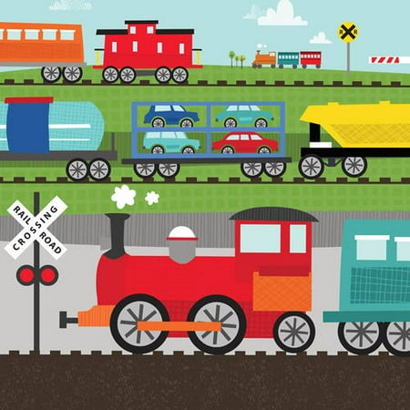Oopsy Daisy Kimono Oopsy Daisy - Canvas Wall Art Move Me By Train - Railway Traffic 10x10 By Vicky Barone ()
