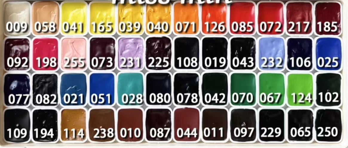 Daniel Smith Extra Fine Watercolor Handmade 48 Colors 1ml Professional Watercolor Brown Box+Color Card