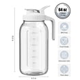 thumbnail image 5 of VA1KENE Glass Pitcher 64 oz Mason Jar Pitcher with Lid and Spout Leakproof for Drinks Juice Coffee Milk Tea White, 5 of 7