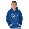 thumbnail image 5 of Alaska AK Last Frontier Smurfs Hoodie Sweatshirt Women Men Brisco Brands M, 5 of 6