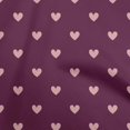 thumbnail image 1 of oneOone Viscose Chiffon Dark Magenta Fabric Hearts Quilting Supplies Print Sewing Fabric By The Yard 42 Inch Wide, 1 of 6