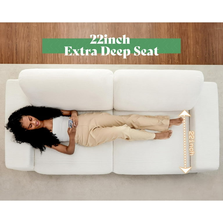 Extra deep white sofa discount