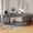 A-Gray, variant on Mirightone Wood Full Size Daybed with Trundle and Storage, Full Corner Trundle Bed with Bookcase and LED Light for Adults Teens, White
