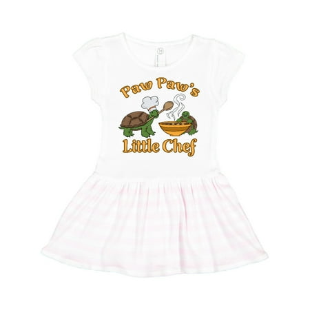 

Inktastic Paw Paw s Little Chef with Cute Turtles Gift Toddler Girl Dress