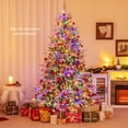 thumbnail image 2 of Patiojoy 7 FT Snow Flocked Artificial Christmas Tree Hinged Pre-lit Xmas Tree w/ 1164 Branch Tips 350 Multi-Color LED Lights 8 Lighting Modes, 2 of 10