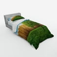 thumbnail image 2 of Ambesonne Scenery Bedding Set 3 Pcs, Life Tree Yard Field, Twin, Green Blue, 2 of 2