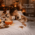 thumbnail image 3 of Beartech Microfiber Sheet Set, 4-Piece, Queen, White, 14-inch Deep Pocket, Flat Sheet for DIY Halloween Ghost Decor, 3 of 11