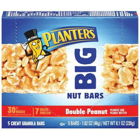 Planters Big Double Peanut Chewy Granola Bars, 5ct