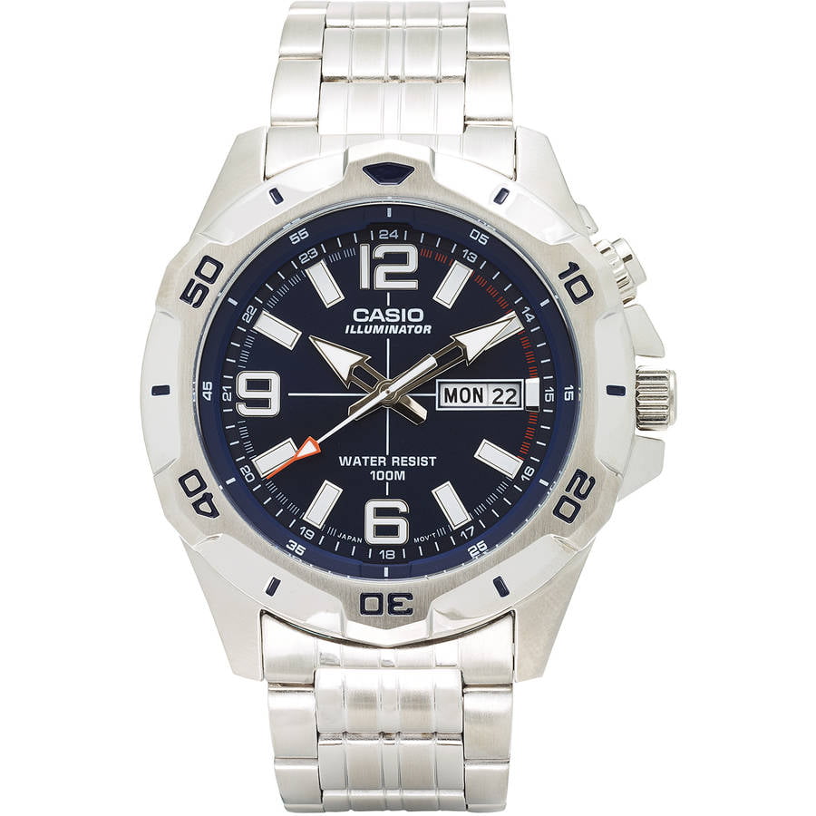 casio dive style stainless steel men's watch