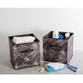 thumbnail image 2 of Contemporary Home Living Set of 2 Black and White Marble Like Patterned Storage and Laundry Bin 11", 2 of 2