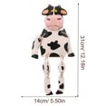 thumbnail image 3 of Wooden Cow Statue Long Legs Wood Cow Figure Cow Decor Cartoon Animal Figurine, 3 of 3