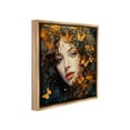 thumbnail image 4 of Stupell Industries Woman with Monarch Butterflies Animals & Insects Painting Brown Floater Framed Canvas Art Print Wall Art, 25 x 25, 4 of 10
