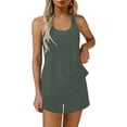 thumbnail image 3 of HOMBOM Womens Swimsuit 2 Piece Swimwear Tankini High Waisted Boyshorts Army Green Bathing Suit for Older Adult Modest,Solid,3XL, 3 of 5