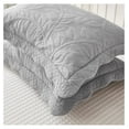 thumbnail image 3 of 2-Piece 100% Cotton Quilted Pillow Shams Embroidered Farmhouse Pillow Shams (Standard, Noble Grey), 3 of 6