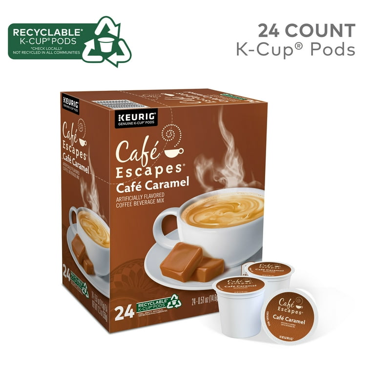 Grove Square Cappuccino Pods, Caramel, Single Serve (Pack of 24) (Packaging  May Vary)