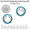 thumbnail image 6 of Body Candy Stainless Steel Fake Nipple Ring Blue Accent Circle Clip On Nipple Shield Nonpierced Nipple Jewelry, 6 of 8