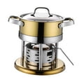 thumbnail image 2 of Estufa de Alcohol, Olla Caliente, Olla de Acero Inoxidable para Sopa, Utensilios de Cocina, Olla para Cocinar, Práctico Plato para Calentar en El Rest Oro, 2 of 8