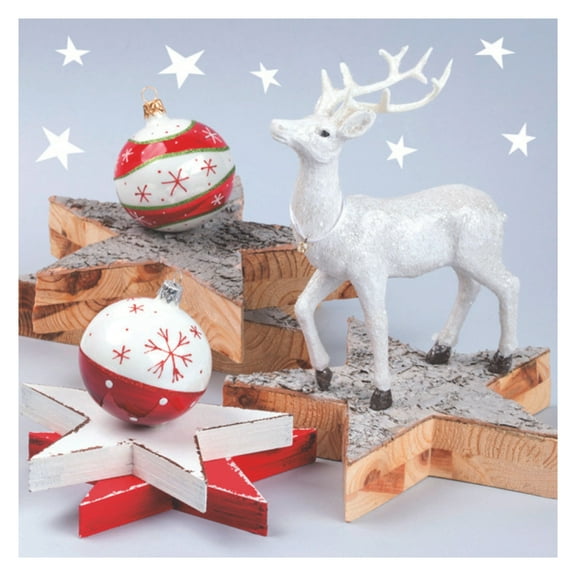 Keep Unique Christmas Decorated Deer Luncheon Napkins, Party Napkins, Assorted Color, 20/Pack
