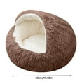 thumbnail image 3 of Sac de Couchage Rond d'Hiver pour Chien, Lit pour Animaux en Peluche Douce et Apaisant, 3 of 5