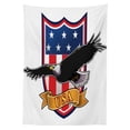 thumbnail image 3 of Ambesonne American Tablecloth Rectangular Table Cover, Flying Eagle USA Flag, 60"x90", Red Blue Black, 3 of 4