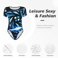 thumbnail image 4 of Rocae Géométrie Dash pour une Pièce Col Rond Manches Courtes Justaucorps pour Femmes Décontracté Basique Justaucorps Combinaison Quotidienne T-Shirts-TTTG, 4 of 7