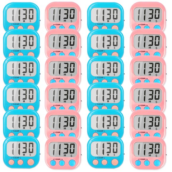 Temporizadores de aula AOUCE, grandes, magnéticos, digitales, paquete de 24