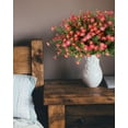 thumbnail image 2 of ZOELNIC 6 PCS Outdoor Artificial Plant Flower UV Resistant Fake Stems Plants, Faux Shrubs Outdoor Greenery Plastic Plants for Outside Garden Porch Window Home Wedding Farmhouse Patio Decor, Red, 2 of 8