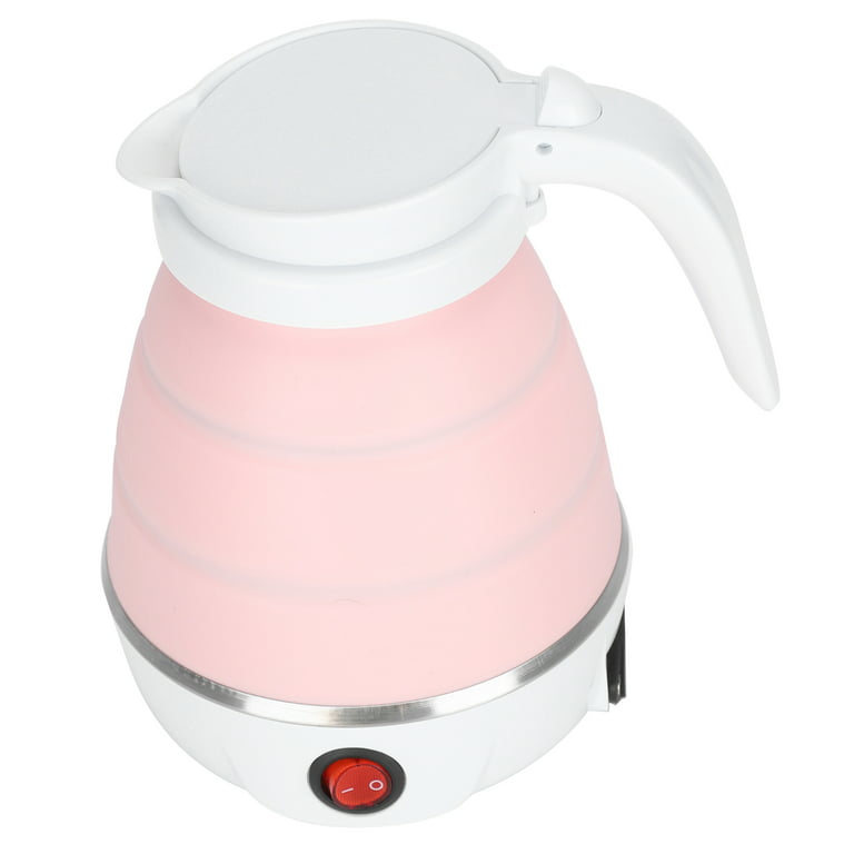 Foldable portable travel kettle, electric small kettle, camping silicone  foldable hot water boiler, teapot with detachable power cord, easy to store