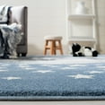 thumbnail image 4 of SAFAVIEH Carousel Kids Moon in the Stars Area Rug, Light Blue/Gray, 2' x 3', 4 of 11