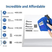 Phezer Portable Mini Handheld Inkjet Printer for All Materials PC11 Plus, Upgraded Label Printer for Date Time Barcode Logo Qrcode Batch Number Image Icons, 25 Languages(with 1 ink Cartridge)