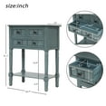 thumbnail image 3 of BaytoCare Narrow Sideboard Buffet Storage Cabinet Wooden Console Table Cupboard Storage Organizer Cabinet Slim Sofa Table with 3 Drawers & Shelf for Entryway Living Room Dining Room, Navy Blue, 3 of 9