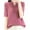 Pink, variant on Annhoo Summer Tops for Women Half Sleeve Knit Striped Blouses V Neck Button Down Tees Going Out T-Shirts