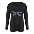 thumbnail image 4 of Aloohaidyvio Women's Long Sleeve Shirts Tops Fall Tunic Causal Fashion Round Neck Basic Tee, 4 of 4