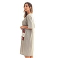 thumbnail image 2 of Just Love Short Sleeve Nightgown Sleep Dress for Women (Grey - It's Cold Outside, Small), 2 of 3