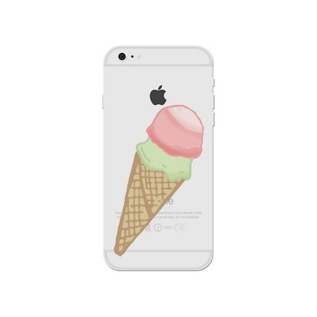 Pictures Ice Cream Cones - Ice Cream Cone Image Picture Icon Cute Food Phone Case Clear - For Apple iPhone - Samsung Galaxy - Note