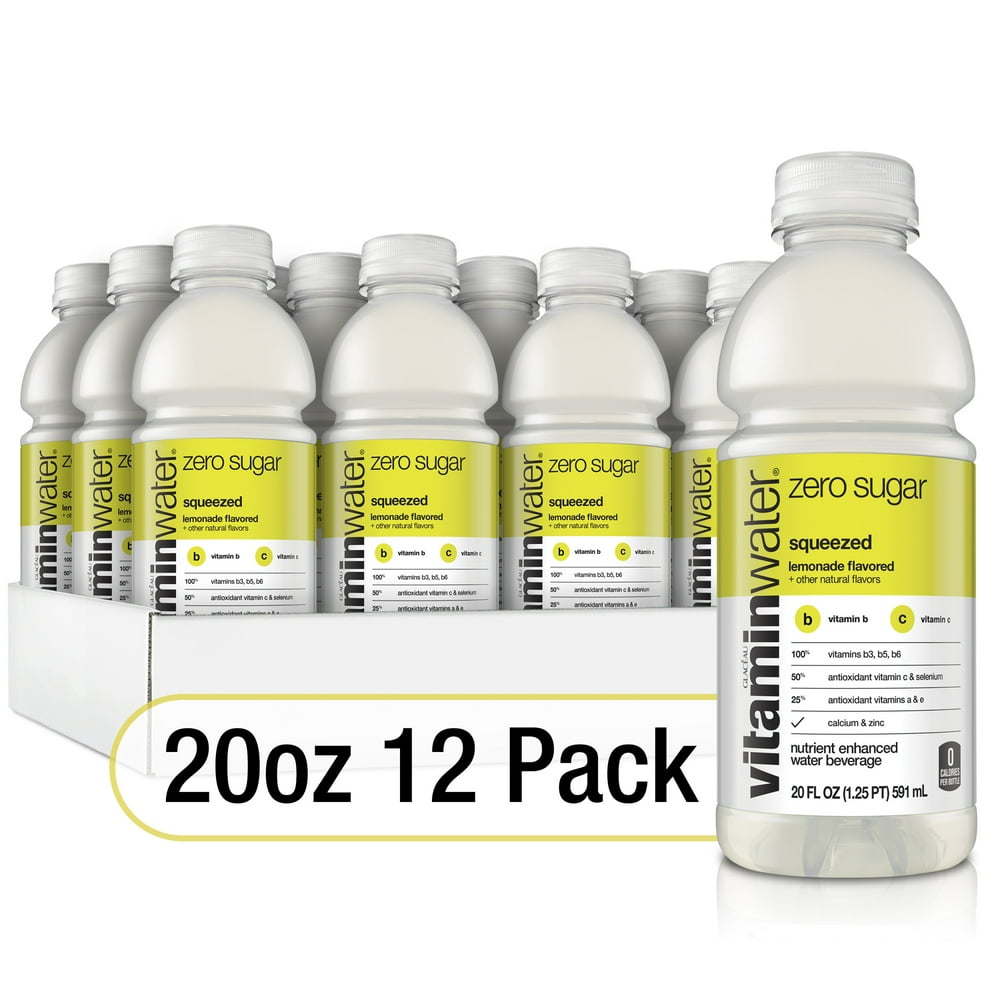 vitaminwater zero sugar squeezed, electrolyte enhanced water w ...